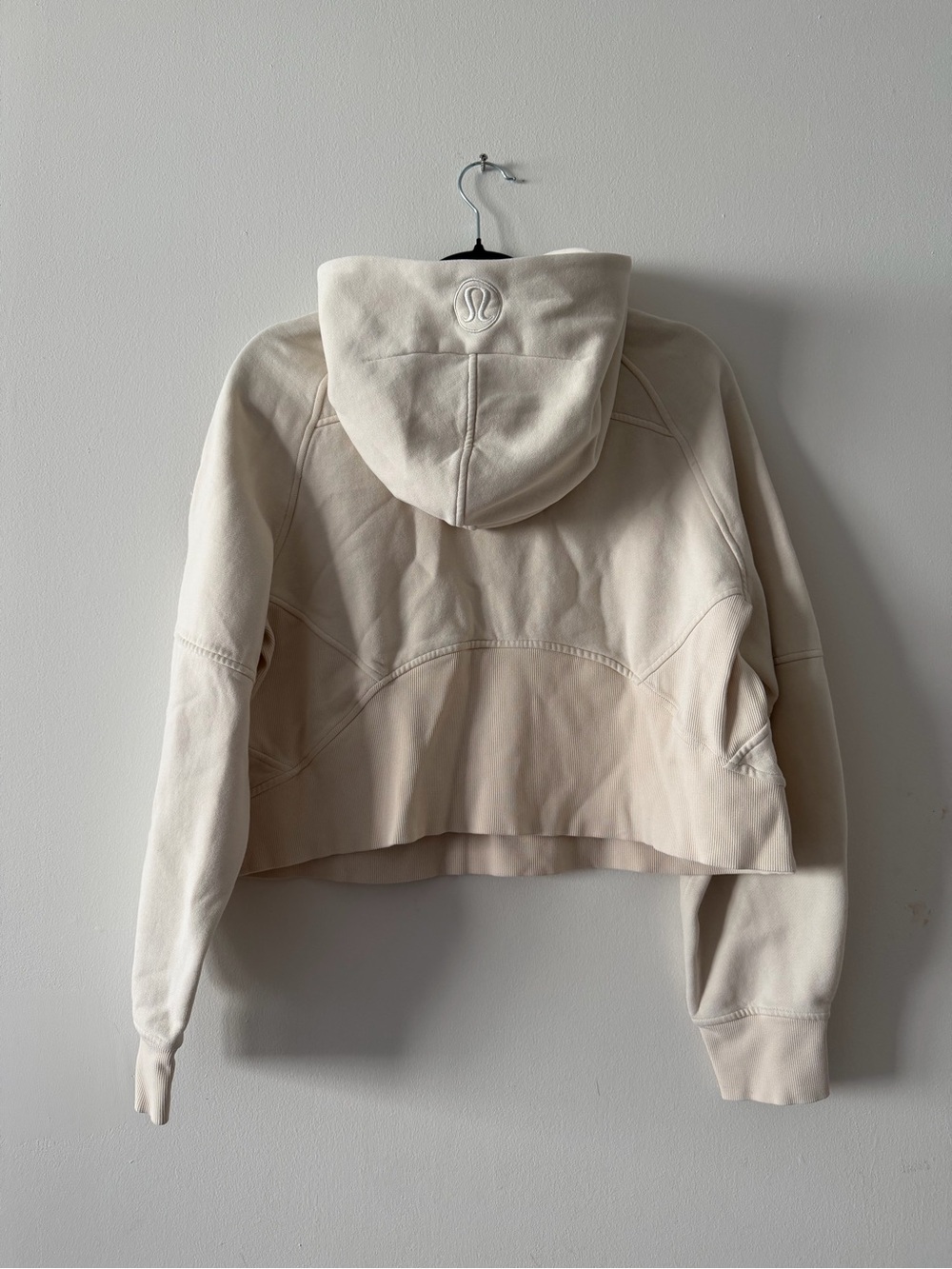 Lululemon Scuba Oversized Half-Zip Hoodie in Bone, Size M/L - Picture 4 of 6